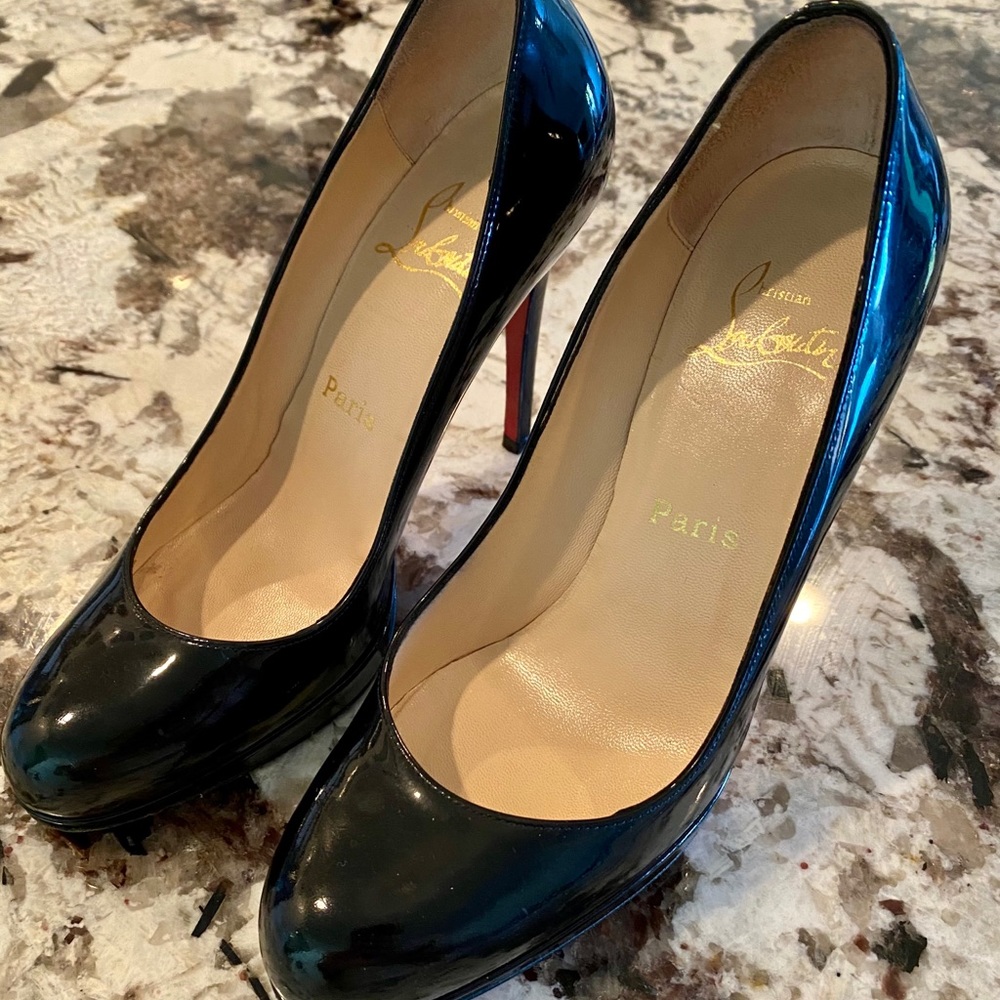 Christian Louboutin Black Simple Pumps 120mm